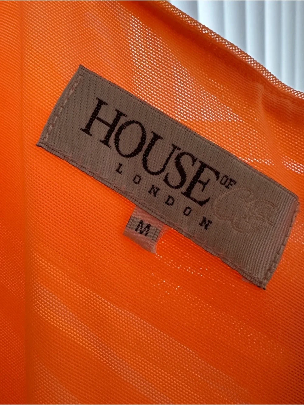 HOUSE of CB Tangerine Ruched Organza Mesh Mini Dress Sz. M - Picture 11 of 15